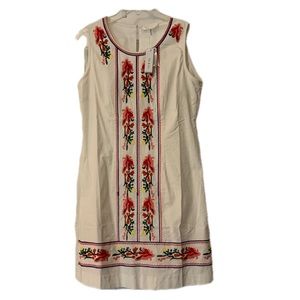 Off-White Embroidered Dress